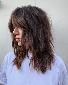 Side Part Shaggy Hair, Medium Length Hair Low Maintenance, Modern Shag Haircuts, Modern Shag Haircut, Modern Shag, Medium Shag Haircuts, Shag Haircuts, Haircuts For Wavy Hair