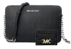 Exterior Details, Michael Kors Crossbody, Black B, Easy Organization, East West, Coin Pouch, Kors Jet Set, Leather Pouch, Travel Gear