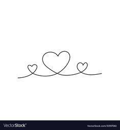 two hearts are connected to each other on a white background