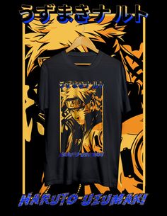 a black shirt with an anime character on it