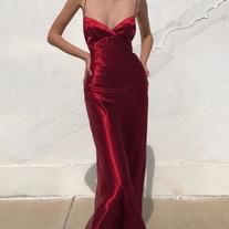 lovingdress on Storenvy Red Satin Dress, Satin Gown, Red Satin, Evening Dresses Long, Looks Style, Evening Dresses Prom, Fancy Dresses, Satin Dresses, Pretty Dresses