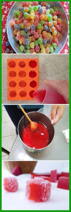 there are many different pictures that show how to make gummy bears