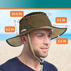 Step into the great outdoors with confidence in the Sun Cube Wide Brim Safari Hat, designed to offer superior sun protection and comfort for both men and women. This versatile boonie hat is your perfect companion for a range of activities, from fishing to hiking.

- **Material:** High-quality, water and stain-resistant polyester
- **Size:** 23.5 inch head circumference
- **Color:** Olive
- **Gender:** Unisex
- **Features:** 
  - Wide 3.5-inch brim for all-around UV protection (UPF 50+)
  - Breat Fishing Hats For Men, Fishing Bucket Hat, Summer Gardening, Hiking Hat, Women Hiking, Safari Hat, Mens Sun Hats, Wide Brim Sun Hat, Summer Sun Hat