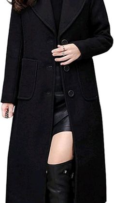 chouyatou Women's Big Notch Lapel Single Breasted Mid-Long Wool Blend Coat

#fashion #chic #design #style Wool Blend Coat, Fashion Chic, Coat Fashion, Chic Design, Design Style, Single Breasted, Wool Blend, Wool, Design