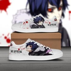 Japan Shoes, Ayato Kirishima, Fashion Tennis Shoes, Shoes Tennis, Tokyo Ghoul Anime, Anime Shoes, Expressive Fashion, Japan Tokyo, Sneaker Collection