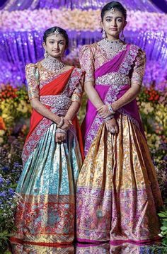 Half Saree Ideas, Lehenga For Kids, Kids Jewellery, Half Saree Lehenga, Beaded Necklace Designs, Saree Lehenga, Kids Designer Dresses, Saree Ideas, Blouse Work