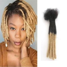 productHandmade 100% Human Hair Dreadlock Extensions ThicknessWe have 0.6cm and 0.8cm thickness to choose from,for the width of people's original locs is not same. Material: 100% Human Hair Afro Kinkys Bulk for Dreadlocks. Color: Natural black(1B) / 27# / 30# Length: 6 ~ 12 inch Package: 30 locs/strands human dreadlock extensions with dreadlock crochet needle. Size: 8".  Color: Multicolor. Locs For Men, Human Hair Locs, Loc Extensions Human Hair, Hair Locs, Hair Highlight, Loc Extensions, Beautiful Black Hair, Dreadlock Extensions, Hair Affair