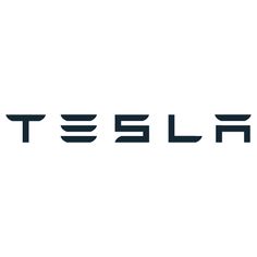 the tesla logo on a white background