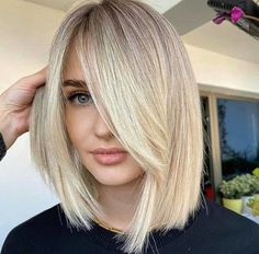 Blonde Hair Looks, Bob Haircuts For Women, Hair Color Highlights, Short Blonde Hair, Hair Today, Great Hair