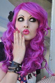 Pink Hair Goth, Women Haircuts Long, Creative Hairstyles, Hair Envy, Crazy Hair, Long Hair Cuts