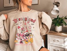 Mickey And Friends Sweatheart, Vintage Disneyland Est. 2024 Sweater, Disneyland Valentine's Shirt, Valentine's Day Gift, Gift For Her ✔ Follow these steps to place an order and ensure the right color, size, and description: * Choose the desired size and color from the dropdown menu. * If customization is available, check the personalization box and provide the requested information. * Select the quantity and add the item to your cart. * Proceed to checkout and choose your preferred shipping spee Disneyland Sweatshirt Vintage, Friends Sweatshirt, Vintage Disneyland, Sweatshirt Vintage, Valentines Shirt, Image Transfer, Mickey And Friends, Vintage Sweatshirt, Disneyland