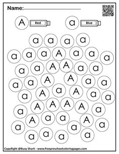 the alphabet worksheet for preschool to practice letter recognition and handwriting work on this page