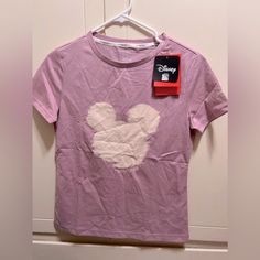 New. From Disney Korea. Color Is A Purple Pinkish. Almost Lavender Mickey Mouse Tshirt, Mickey Mouse T Shirt, Mickey Mouse Shirts, Distressed Tee, Disney Tees, Disney Lilo, Disney Tshirts, Large Shirts, Disney Tops