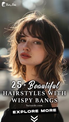 Wispy bangs: the perfect balance between chic and carefree, adding a touch of personality to any hairstyle. 💁‍♀️💫