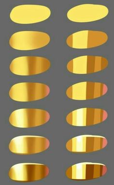 golden circles and oval shapes on a gray background illustration in flat design style, gold color