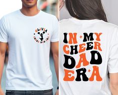 In My Cheer Dad Shirt, In My Cheer Dad Era, Cheer Dad Shirt, Dad Shirt, Dad Gift, Cheerleader Gifts, Cheerleader Shirt, Cheerleader T-Shirt Thank you so much for choosing us! How To Order 1️⃣ Please review all the information provided before placing an order. 2️⃣ Select the shirt type and size using the drop down menu. 3️⃣ Select the color of the shirt using the following drop down menu. 4️⃣ Once all your desired items are in your cart you may complete your order by entering your payment method, Cheerleading Shirts, Types Of Shirts, Cheer Skirts, Gymnastics