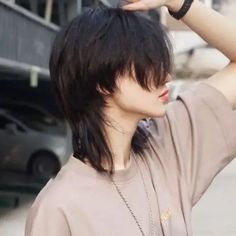 Wolf Cut for Men: 10 Styles for the Modern Man Wolfcut Hair Long Straight Men, Men Long Hairstyles Straight Hair, Long Hair Men Style Asian Straight, Short Tomboy Wolfcut, Asian Short Wolfcut, Mullet Hairstyle Women Asian, Wolfcut Hair Men Long, Medium Masculine Haircuts For Women, Asian Wolf Cut Short