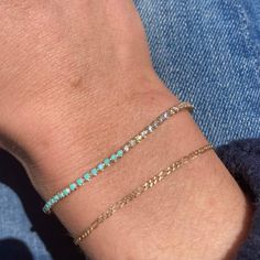 Shine bright with this turquoise and lab-grown diamond 50-50 tennis bracelet in 14K white gold. Ideal for December birthdays, stacking, or a thoughtful gift for her. 𝐅𝐞𝐚𝐭𝐮𝐫𝐞𝐬: * 𝐌𝐚𝐝𝐞 𝐭𝐨 𝐎𝐫𝐝𝐞𝐫 * 𝐌𝐞𝐭𝐚𝐥: 𝟏𝟒𝐊 * 𝐁𝐚𝐧𝐝 𝐂𝐨𝐥𝐨𝐫𝐬: Rose Gold, Yellow Gold & White Gold * 𝐀𝐩𝐩𝐫𝐨𝐱𝐢𝐦𝐚𝐭𝐞 𝐆𝐫𝐨𝐬𝐬 𝐖𝐞𝐢𝐠𝐡𝐭 - 1.65g * 𝐂𝐮𝐬𝐭𝐨𝐦 𝐂𝐫𝐨𝐜𝐨𝐝𝐢𝐥𝐞 𝐋𝐨𝐜𝐤 ★ 𝐏𝐥𝐞𝐚𝐬𝐞 𝐜𝐡𝐞𝐜𝐤 𝐭𝐡𝐞 𝐛𝐫𝐚𝐜𝐞𝐥𝐞𝐭 𝐰𝐢𝐝𝐭𝐡 𝐩𝐫𝐢𝐨𝐫 𝐭𝐨 𝐩𝐥𝐚𝐜𝐢𝐧𝐠 𝐲𝐨𝐮𝐫 𝐨𝐫𝐝 Stacked Wedding Rings, Thoughtful Gifts For Her, Birthstone Bracelet, Birthstone Bracelets, Band Bracelet, Engagement Rings Oval, December Birthstone, Tennis Bracelet, Bracelet Stack