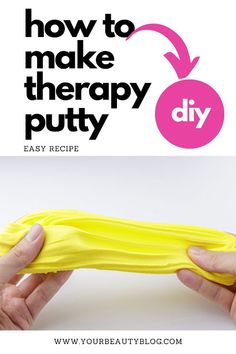 Diy Therapy Putty, Therapy Putty Recipe, Sensory Putty Diy, Theraputty Recipe, Theraputty Activities, Therapy Crafts For Kids, How To Make Putty, Silly Putty Recipe, Putty Recipe