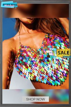 Women Sexy Glitter Leaf Sequins Camisole Top Glitter Leaves, Camisole Top, Glitter