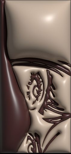 an abstract image of a woman's face in brown and white