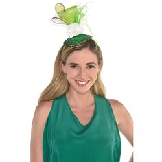 Margarita Deluxe Headband 1ct - Litin's Party Value Summer Party Novelty Costume Hats, Novelty Summer Party Costume Hats And Headpieces, Fun Adjustable Carnival Headpiece, Novelty Costume Hats And Headpieces For Summer Party, Carnival Summer Headband Costume Hat, Summer Carnival Costume Headband, Adjustable Costume Accessories For Summer Festival, Summer Carnival Headband Headpieces, Fun Summer Party Headpiece