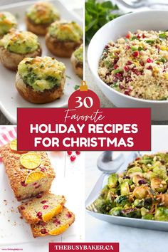 holiday recipes for christmas with text overlay