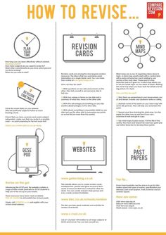 an info sheet with the words how to revise on it