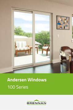 an open living room with sliding glass doors