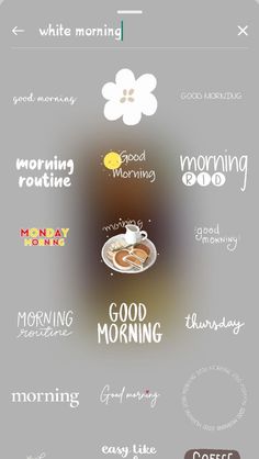 the different types of food and drinks are shown in this graphic style, including coffee