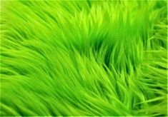 bright green furry material with shiny beads