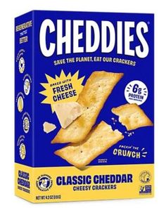 cheddar cheese crackers in a box