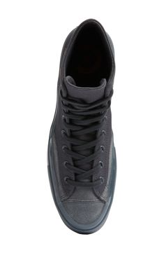 Translucent foxing tape traces the midsole of this suede-trimmed high-top sneaker, offering an elevated take on a closet-staple icon. Lace-up style Cushioned footbed with arch support Textile and leather upper/textile lining/rubber sole Imported Medium Fit High-top Sneakers For Streetwear, Streetwear High-top Sneakers, Gray High-top Sneakers With Vulcanized Sole For Streetwear, Mid-top Converse Sneakers With Gum Sole, Converse High-top Sneakers With Contrast Sole, Converse High-top Sneakers With Rubber Sole, Sporty Gray High-top Canvas Sneakers, Sporty Gray High-top Sneakers, Gray High-top Lace-up Sneakers With Abzorb Midsole