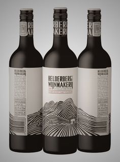 three bottles of red wine are shown in this graphic art renderings imagensign