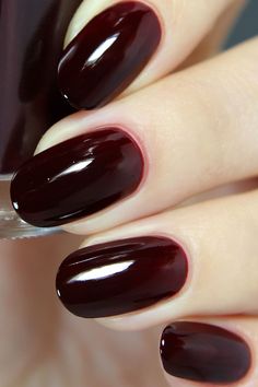 Rothko Red, Red Summer Nails, Vampire Nails, Vampire Gothic, Thermal Nail Polish, Thermal Nails, Dark Red Nails, Cirque Colors, Gothic Glam