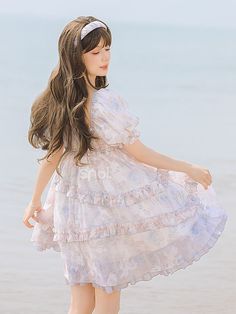 This price is for a dress only, others are not included.   	 		 			Size 			S 			M 			L 		 		 			Waist 			70-94 			74-98 			78-102 		 		 			Bust 			72 			74 			80 		 		 			Sleeve Length 			27 			27.5 			28 		 		 			Cuff 			26 			27 			28.5 		 		 			Full Length 			80.5 			83 			85.5 Cute Ruffled Puff Sleeve Dress, Sweet Puff Sleeve Dresses With Ruffles, Sweet Puff Sleeve Dress With Ruffles, Cute Puff Sleeve Dress With Ruffles For Garden Party, Cute Puff Sleeve Dress With Ruffles, Summer Tiered Puff Sleeve Dress With Ruffles, Cute Pink Puff Sleeve Dress With Ruffles, Sweet Tiered Ruffle Dresses, Feminine Tiered Puff Sleeve Dress With Ruffles