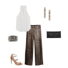 High-Rise Wide-Leg Sequin Pant | Banana Republic Glitter Bottoms For Summer Evening, Summer Evening Glitter Bottoms, Glamorous Summer Party Bottoms, Elegant Sequin Fabric For Date Night Holiday, Elegant Holiday Sequin Fabric For Date Night, Summer Evening Bottoms With Sequins, Sequined Bottoms For Summer Evenings, Sequined Bottoms For Summer Evening Events, Chic Summer Party Bottoms