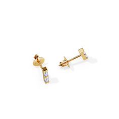 baguette diamond screw back minimal yellow gold earrings / Solitaire baguette earrings ★ Settings ☆ Metal - 14K / 18K Solid Gold ☆ Gold Color - Rose / White / Yellow ⍟ The price is for a pair of earrings. ★ Stones ☆ Type - Natural Diamonds ☆ Total Carat Weight - approx 0.30 Carats ☆ Shape - Baguette ☆ Color - D-F ☆ Clarity - VVS ★ Features : ☆ Handmade & Made to order. ☆ All diamonds are conflict free. ☆ Ready to ship in 6-10 Business days. ☆ Complimentary gift wrapping. ☆ Free insured world Modern Earrings With Baguette Diamonds As Gift, Modern Baguette Diamond Earrings For Gift, Minimalist Yellow Gold Baguette-cut Earrings, Minimalist Yellow Gold Baguette Cut Earrings, Modern Baguette-shaped Gold Earrings, Modern Gold Baguette Earrings, Modern Baguette Gold Earrings, Everyday Yellow Gold Earrings With Baguette Diamonds, Modern Baguette Earrings For Formal Events