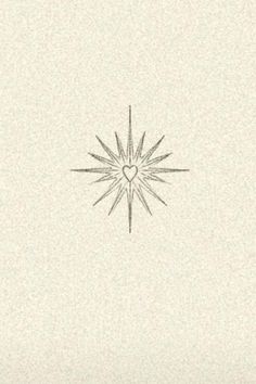 a drawing of a star with a heart in the center on a white paper background