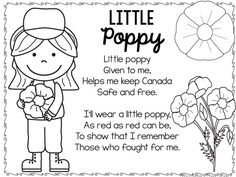 a little poppy poem for kids to color