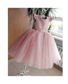 Get 10% off now! Buy flowy tulle bow knot girls party dress at cheap price online. Free stable shipping and pro custom service since 2009. Kids Flower Girl Dresses, Bowknot Dress, Kids Party Wear, Cheap Flower Girl Dresses, Backless Dress Summer, Pink Flower Girl Dresses, Voile Dress, Marine Uniform