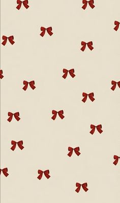 red bows on white background for wallpaper or fabric design, with room for text