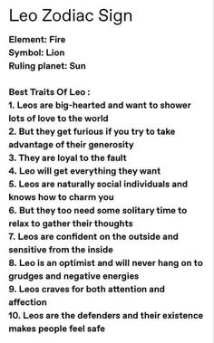 the zodiac sign for leo zodiac signs