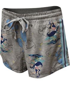 Where would you like the Magic Carpet to take you? These sleep shorts for ladies feature all your favorite characters from Disney's Aladdin movie, including Jasmine, Aladdin, Genie and Abu. They are a very soft knit fabric, with an elastic waist, and drawstring. These pajama shorts are a missy cut and are perfect for watching your favorite Disney movie on the couch. Jasmine Magic Carpet, Shorts For Ladies, Magic Carpet Ride, Aladdin Genie, Pig Girl, Jasmine Aladdin, Betty Boop Classic, Sesame Street Muppets, Plus Size Robes