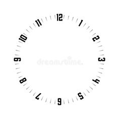 a clock face with numbers in the middle on a white background royalty images and clippings