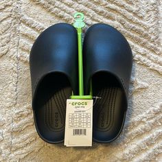 Brand New In Package Black Size 6 Dylan Crocs Clogs Croc Dylan Clog, Black Non-slip Flat Clogs, Black Flat Synthetic Clogs, Black Synthetic Flat Clogs, Flat Black Synthetic Clogs, Black Flat Clogs With Cushioned Footbed, Dylan Clog, Crocs Shoes Women, White Crocs