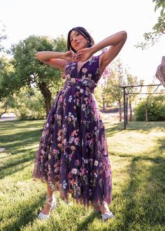 Margaret Midi Dress | Designer Dress by JessaKae | Size-Inclusive Available in XXS-6X White Midi Dress, Purple Floral, Dream Dress, Happily Ever After, Empire Waist, Ever After