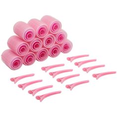 Create effortlessly beautiful curls with these self-grip roller hair curlers, specially crafted for natural hair, wigs, or extensions. These pink heat-free rollers not only deliver a gentle volume boost but also maintain your hair's vibrancy and bounce. The set includes 36 blowout rollers and 12 duck bill shaped clips, designed to secure the rollers for a flawless, long-lasting finish. The application is a breeze: take a small section of hair, wrap it around the roller from the ends, and roll up Blowout Rollers, Curling Rollers, Large Hair Rollers, Plastic Hair Rollers, Women Salon, Heat Free Curls, Hair Dressing, Duck Bill, Voluminous Curls