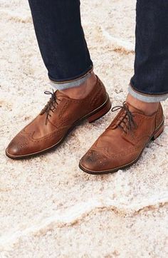 Dapper Wingtip shoes #riccardomorini Brown Men Shoes, Brown Wingtip Shoes, Der Gentleman, Wingtip Shoes, Peacoats, Desert Boot, Shoes Outfit, Brown Shoes