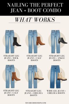 Mid Winter Outfits, Fall Jeans And Boots Outfits, Boot Leg Jeans Outfit, Outfits With Mid Calf Boots, How To Wear Booties With Jeans, Outfits With Ankle Boots, Ankle Jeans Outfit, Winter Outfit Ideas For Women, Jeans Boots Outfit